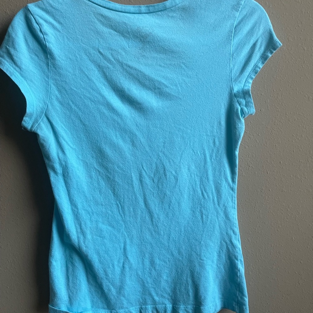Supergirl Blue V-Neck Women/Jr’s Top - Picture 5 of 5